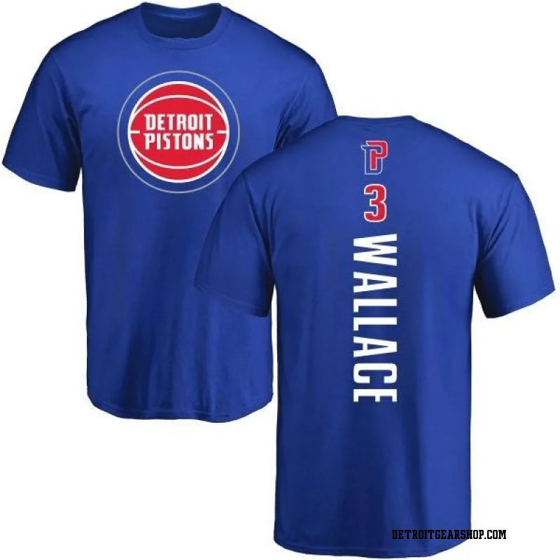 Royal Men's Ben Wallace Detroit Pistons Backer T-Shirt