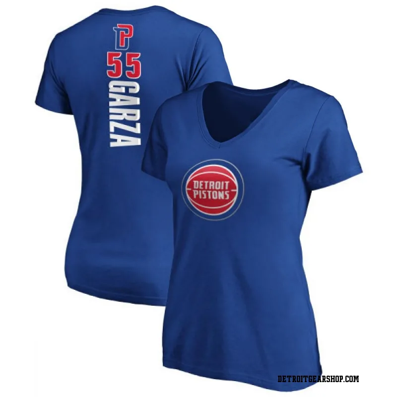 Royal Women's Luka Garza Detroit Pistons Baseline T-Shirt